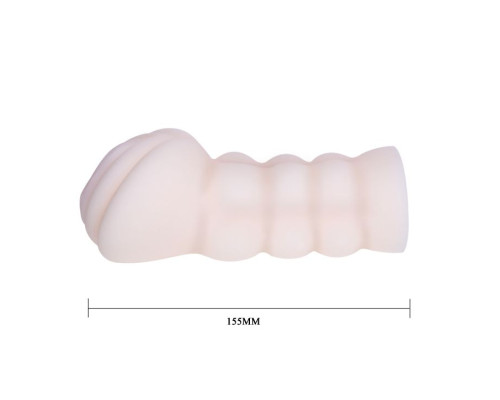 Рифленый мастурбатор-вагина из реалистичного материала