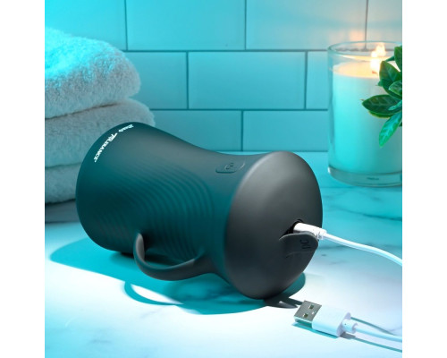 Черный вибромастурбатор с гироскопом Gyro Stroke