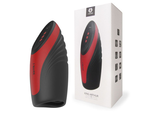 Черно-красный вибромастурбатор King Arthur