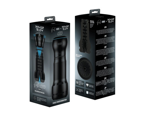Ченый мастурбатор с интерактивная насадкой PowerBlow   Feel Pocket Stroker