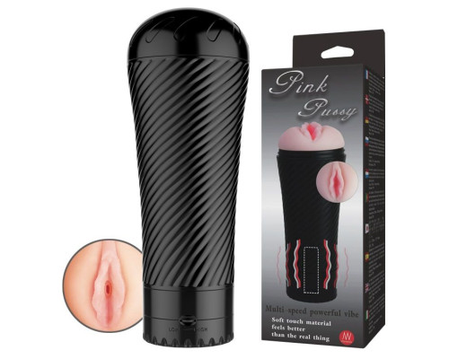 Мастурбатор-вагина с многоуровневой вибрацией Pink Pussy