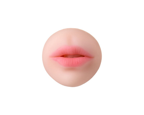 Телесный двусторонний мастурбатор Pretty Mouth - ротик и вагина