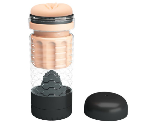 Вибромастурбатор-вагина Emily в черной колбе