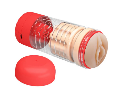 Вибромастурбатор-вагина Emily в красной колбе