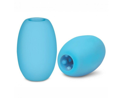 Голубой двусторонний мастурбатор MINI BUBBLE