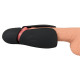 Черный силиконовый вибромастурбатор с нагревом Masturbator with 2 Functions