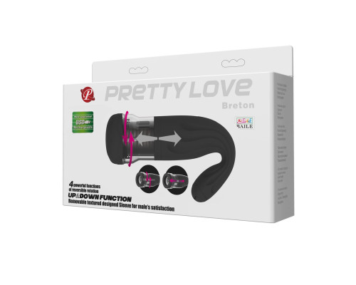 Перезаряжаемый мега-мастурбатор Breton с ротацией и возвратно-поступательным движением