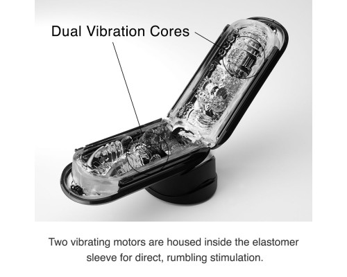 Черный мастурбатор Flip Zero с вибрацией