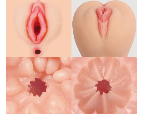 Телесный мастурбатор-вагина с рельефом BELLANA