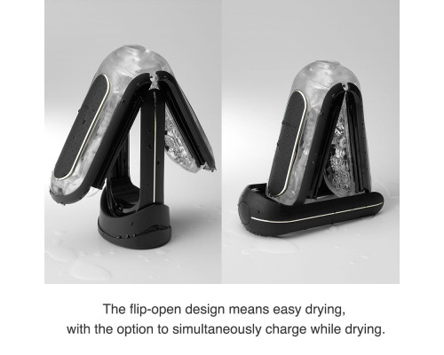 Черный мастурбатор Flip Zero с вибрацией