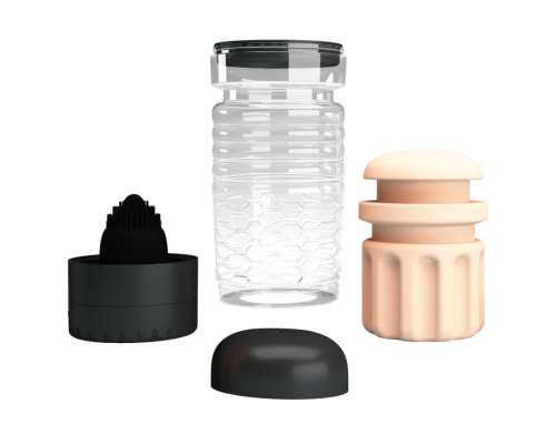 Вибромастурбатор-вагина Emily в черной колбе