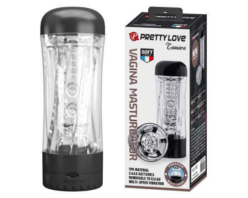 Прозрачный мастурбатор с вибрацией Tamara