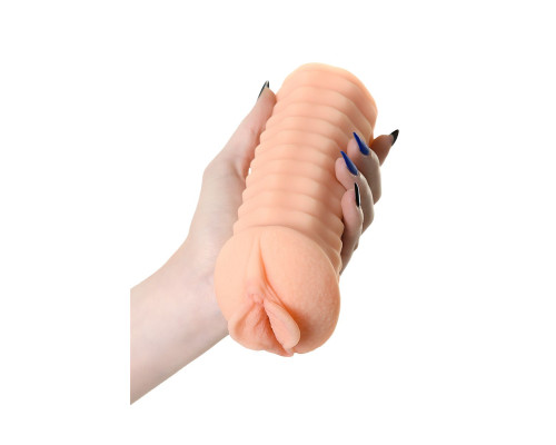 Телесный реалистичный мастурбатор-вагина Elegance.006 с вибрацией