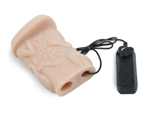 Мастурбатор-вагина из кибер-кожи с выносным пультом управления вибрацией