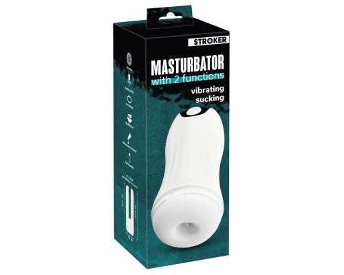 Белый мастурбатор Masturbator with 2 functions
