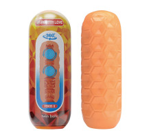 Оранжевый мастурбатор Venus-X Twin balls