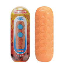 Оранжевый мастурбатор Venus-X Twin balls