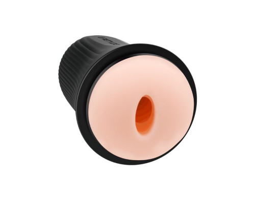 Телесный мастурбатор-вагина Alice в черной колбе