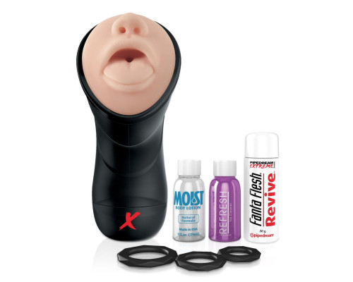 Мастурбатор-ротик Deep Throat Vibrating Stroker