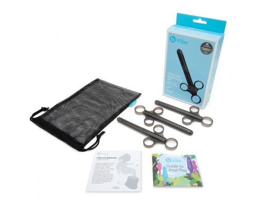 Набор из 3 черных шприцев для лубриканта