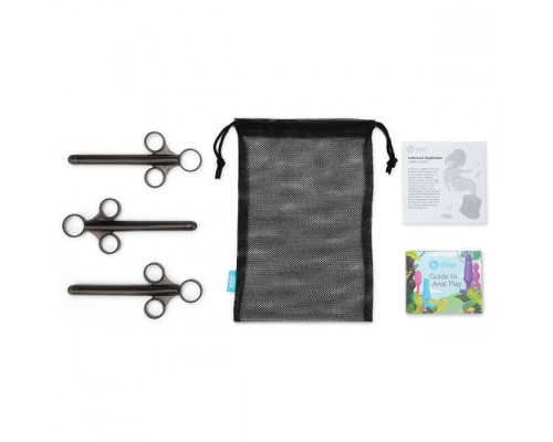 Набор из 3 черных шприцев для лубриканта