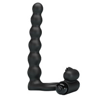 Черная насадка для двойной стимуляции Hercules Penis Sheath III - 15,3 см.