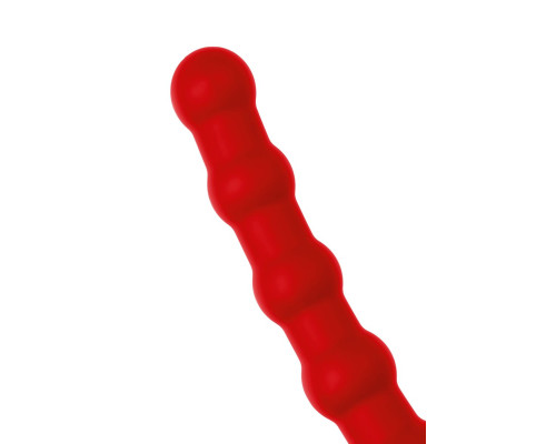 Красная насадка на пенис для двойного проникновения - 19,5 см.