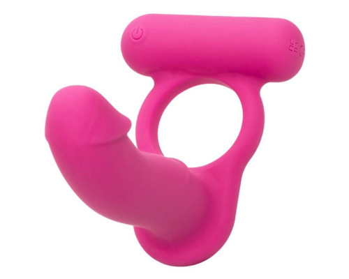 Розовая насадка для двойного проникновения Silicone Rechargeable Double Diver