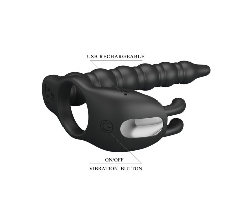 Черная насадка для двойного проникновения Blackney