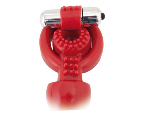 Красная вибронасадка Black Red для двойного проникновения