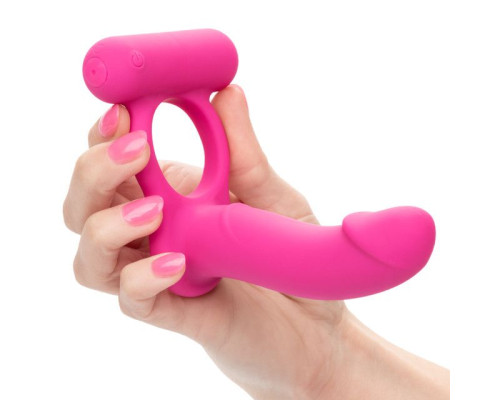 Розовая насадка для двойного проникновения Silicone Rechargeable Double Diver