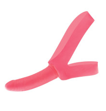 Розовый фаллоимитатор с креплением на лицо The Original Facilitator - 14 см.