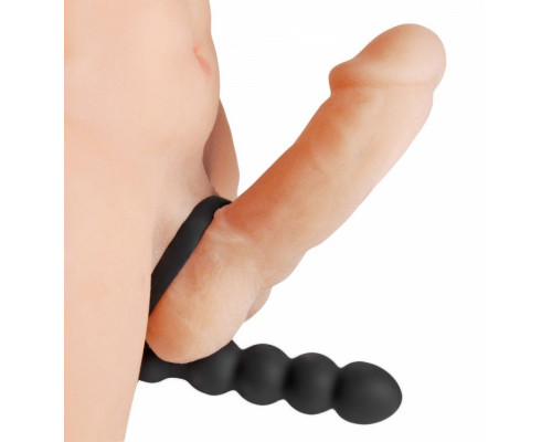 Насадка для двойного проникновения Double Fun Cock Ring with Double Penetration Vibe