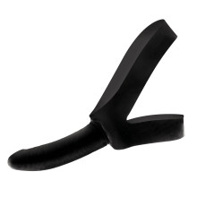 Черный фаллоимитатор с креплением на лицо The Original Facilitator - 14 см.