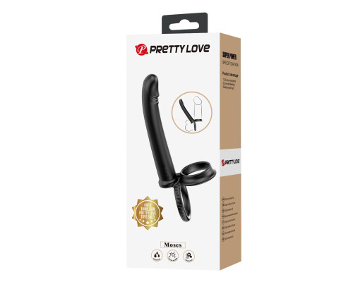 Черная насадка для двойного проникновения Moses