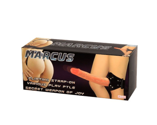 Телесный фаллос с креплением на ногу - 17 см.