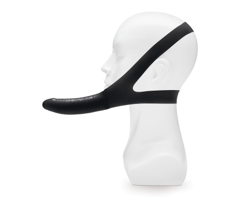 Черный фаллоимитатор с креплением на лицо The Original Facilitator - 14 см.