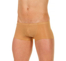 Бежевые трусы-хипсы с текстурой в виде роз на ткани Beige Rose Boxer