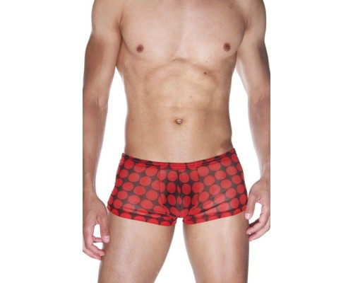 Мужские трусы-боксеры из полупрозрачной ткани в горох