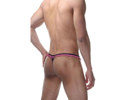 Пикантные мужские трусы-тонги с рюшами