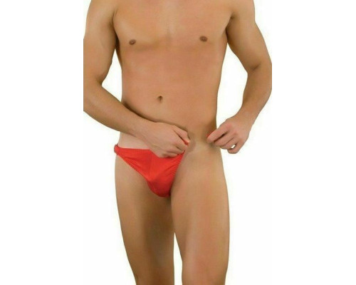 Мужские красные трусы-тонги на застежке