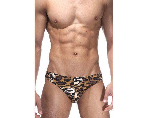 Мужские трусы-тонги леопардовой расцветки