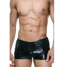 Мужские черные боксеры с кружевными вставками по бокам
