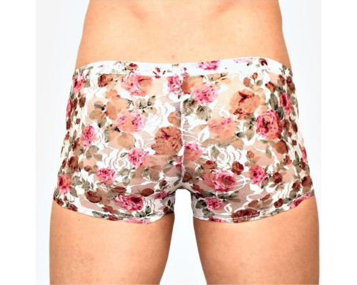 Мужские сетчатые трусы-боксеры с розами