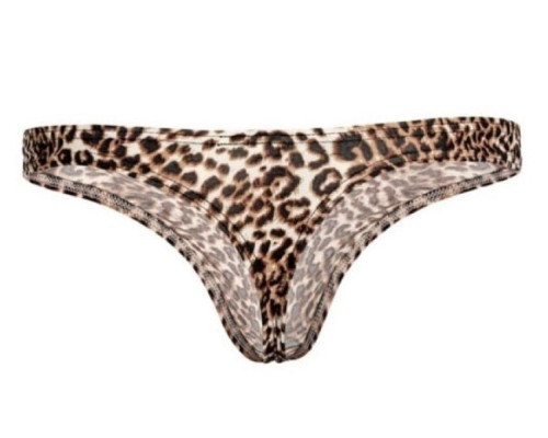 Мужские трусы-тонги с леопардовым принтом