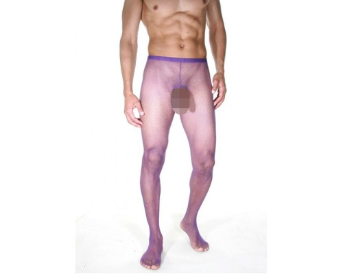 Мужские фиолетовые колготы с полностью открытыми ягодицами