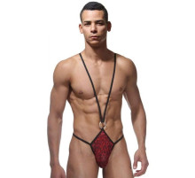 Мужское боди на лямках с открытыми ягодицами