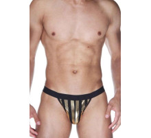 Мужские трусы-тонги в контрастную полоску