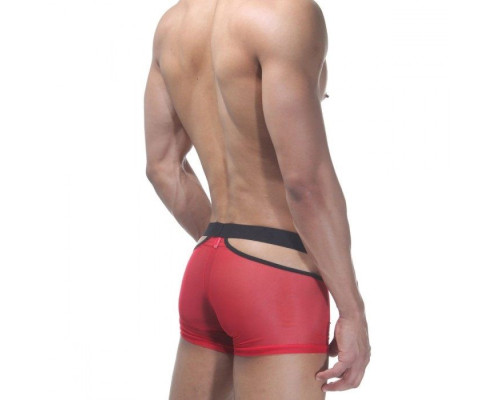 Откровенные трусы-боксеры из полупрозрачной ткани