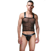 Мужской эротичный комплект: майка и стринги